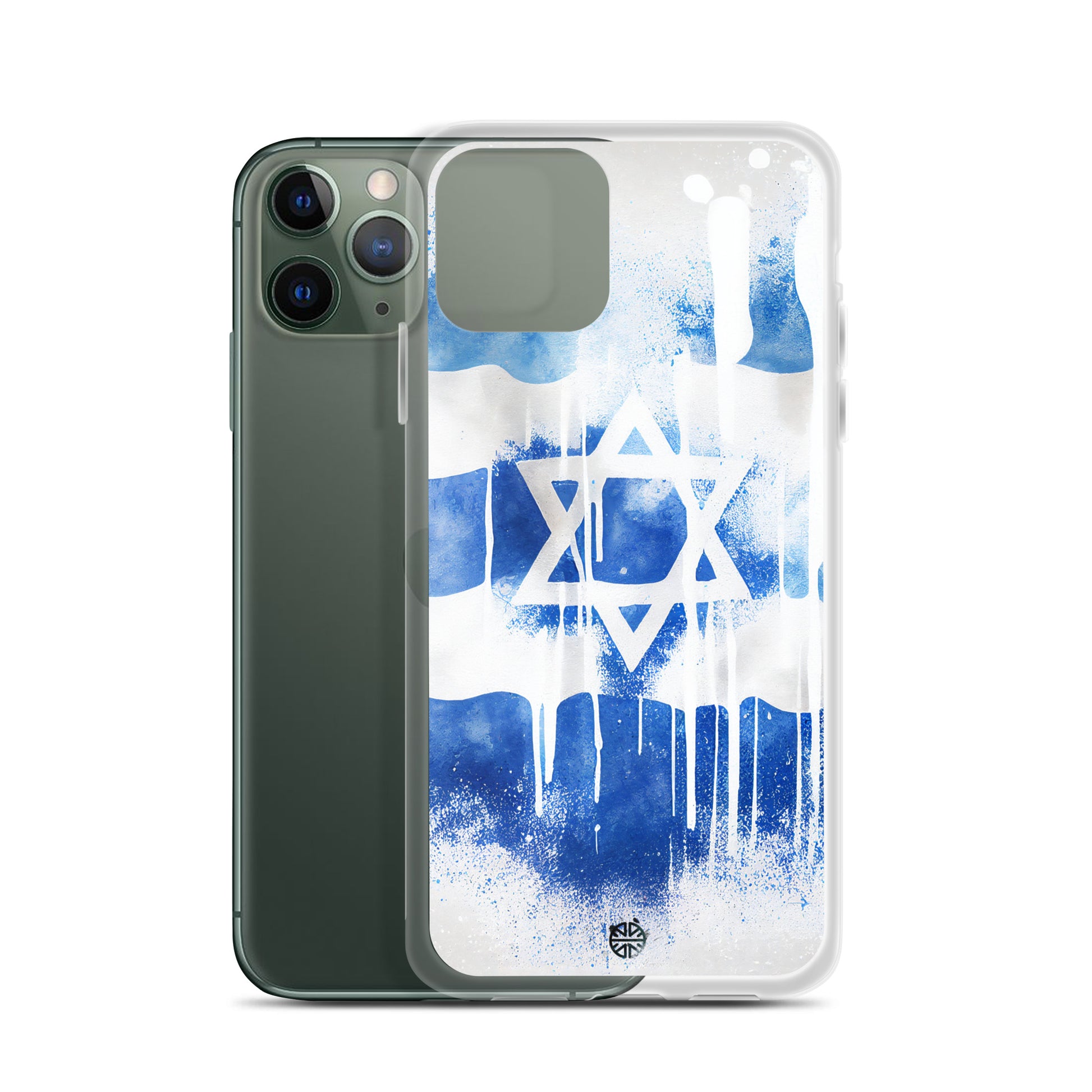 Clear Case for iPhone®| Eternal Support | Israel Flag Splash Smartphone Cover | FREE Shipping Worldwide!