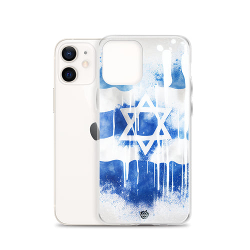 Clear Case for iPhone®| Eternal Support | Israel Flag Splash Smartphone Cover | FREE Shipping Worldwide!