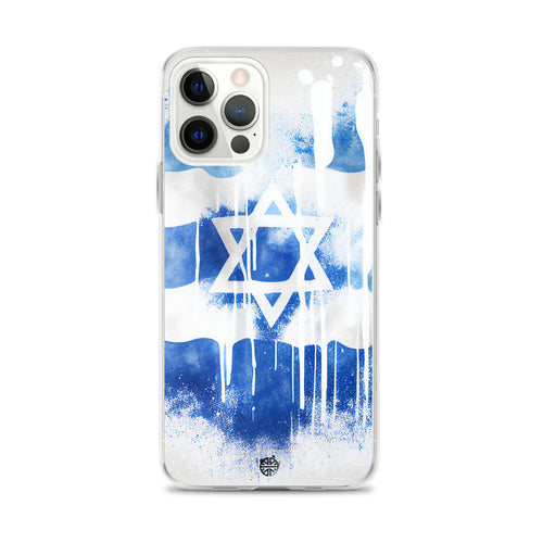 Clear Case for iPhone®| Eternal Support | Israel Flag Splash Smartphone Cover | FREE Shipping Worldwide!