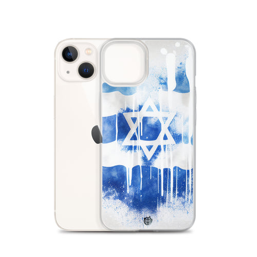 Clear Case for iPhone®| Eternal Support | Israel Flag Splash Smartphone Cover | FREE Shipping Worldwide!