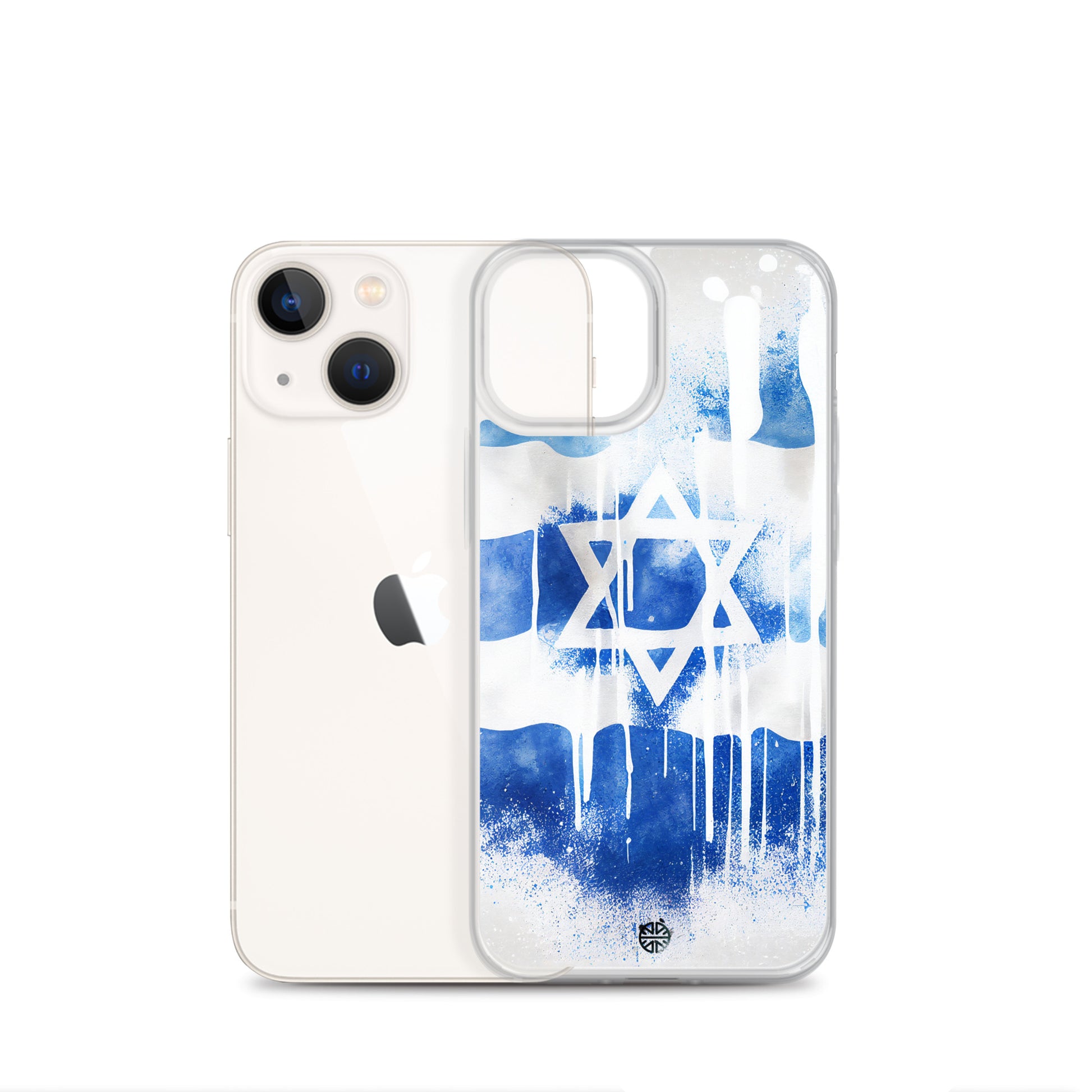 Clear Case for iPhone®| Eternal Support | Israel Flag Splash Smartphone Cover | FREE Shipping Worldwide!