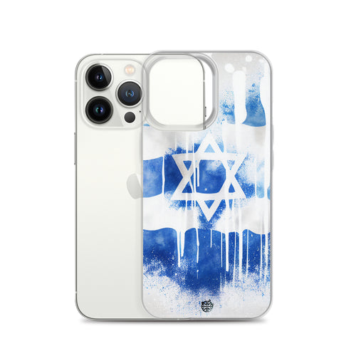 Clear Case for iPhone®| Eternal Support | Israel Flag Splash Smartphone Cover | FREE Shipping Worldwide!