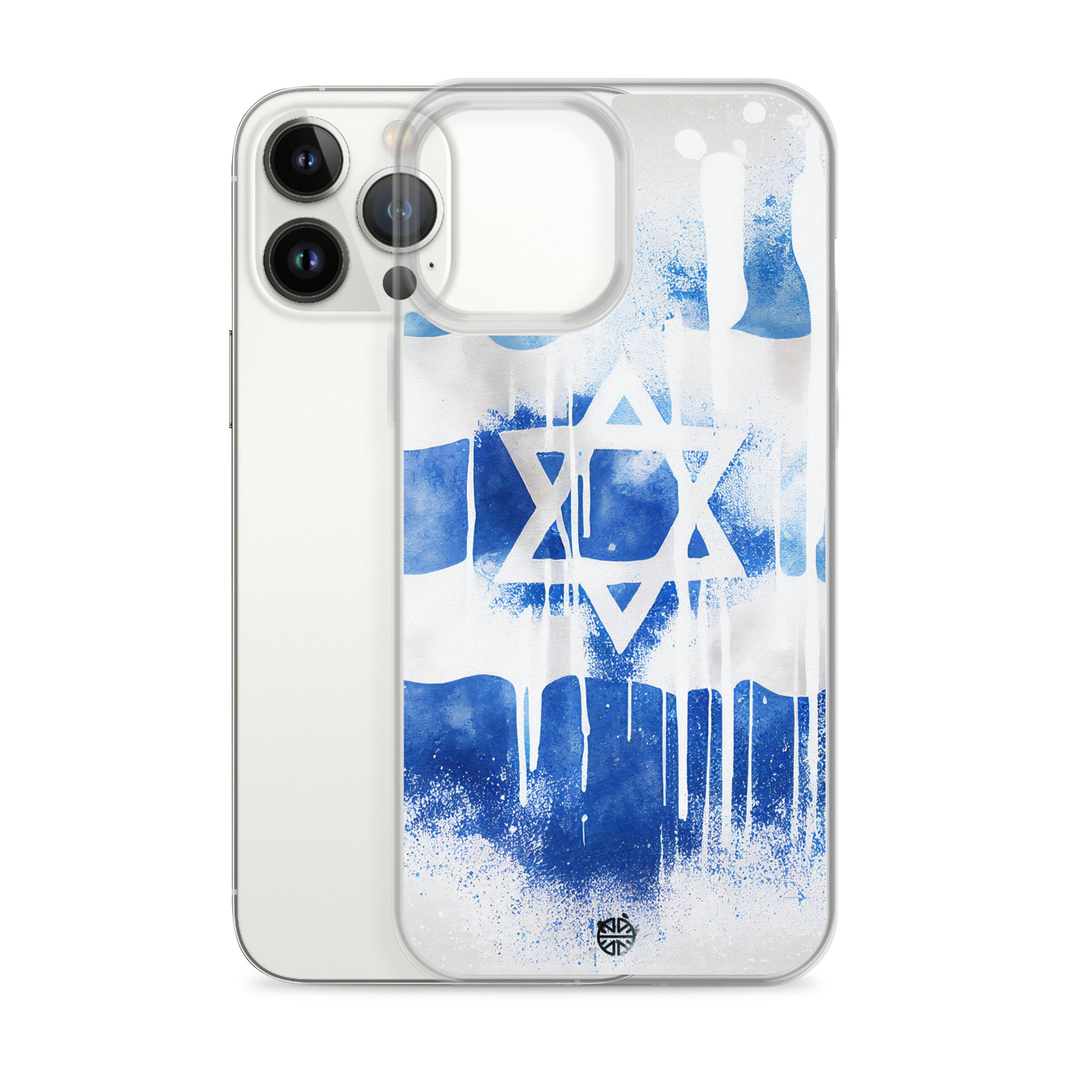 Clear Case for iPhone®| Eternal Support | Israel Flag Splash Smartphone Cover | FREE Shipping Worldwide!