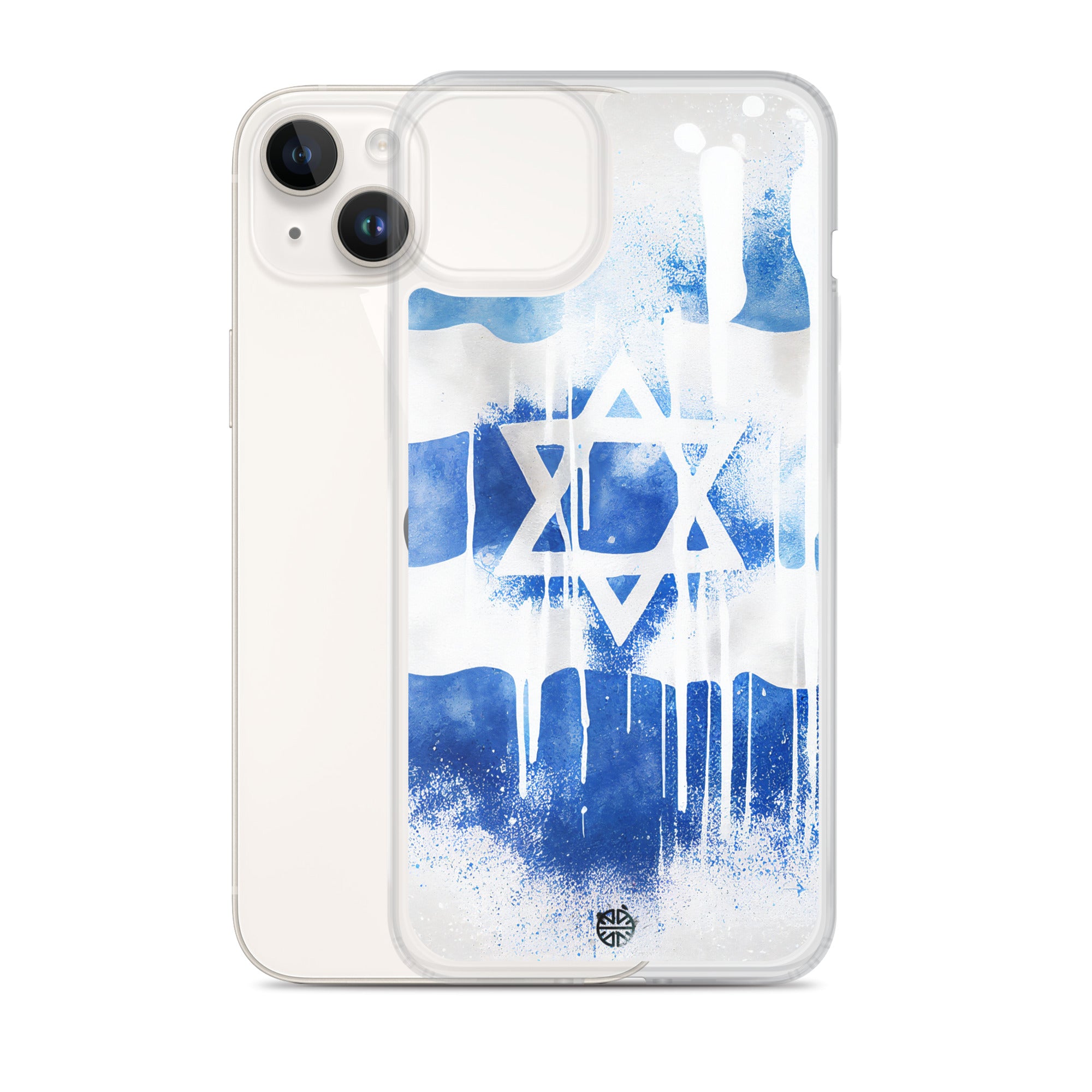 Clear Case for iPhone®| Eternal Support | Israel Flag Splash Smartphone Cover | FREE Shipping Worldwide!