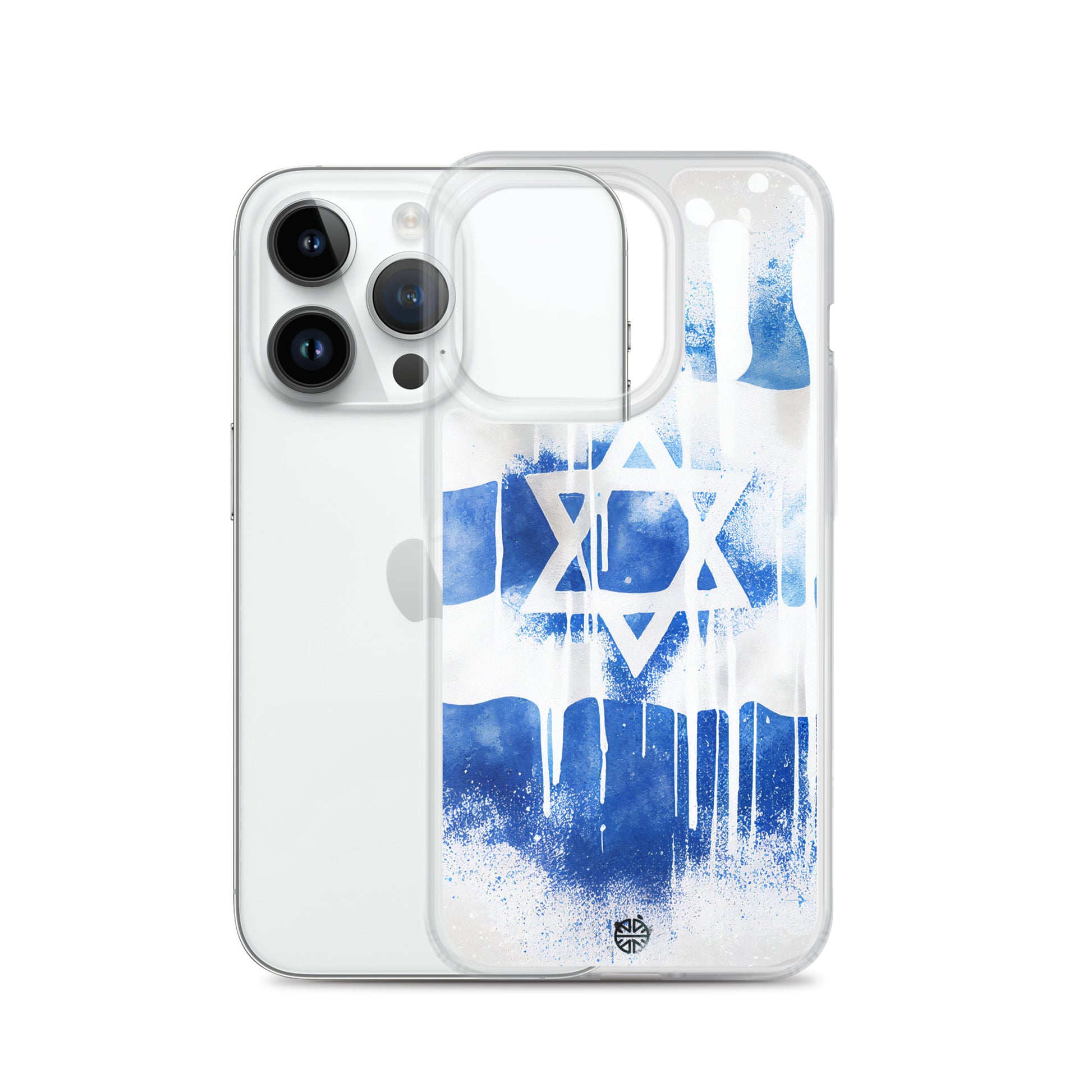 Clear Case for iPhone®| Eternal Support | Israel Flag Splash Smartphone Cover | FREE Shipping Worldwide!