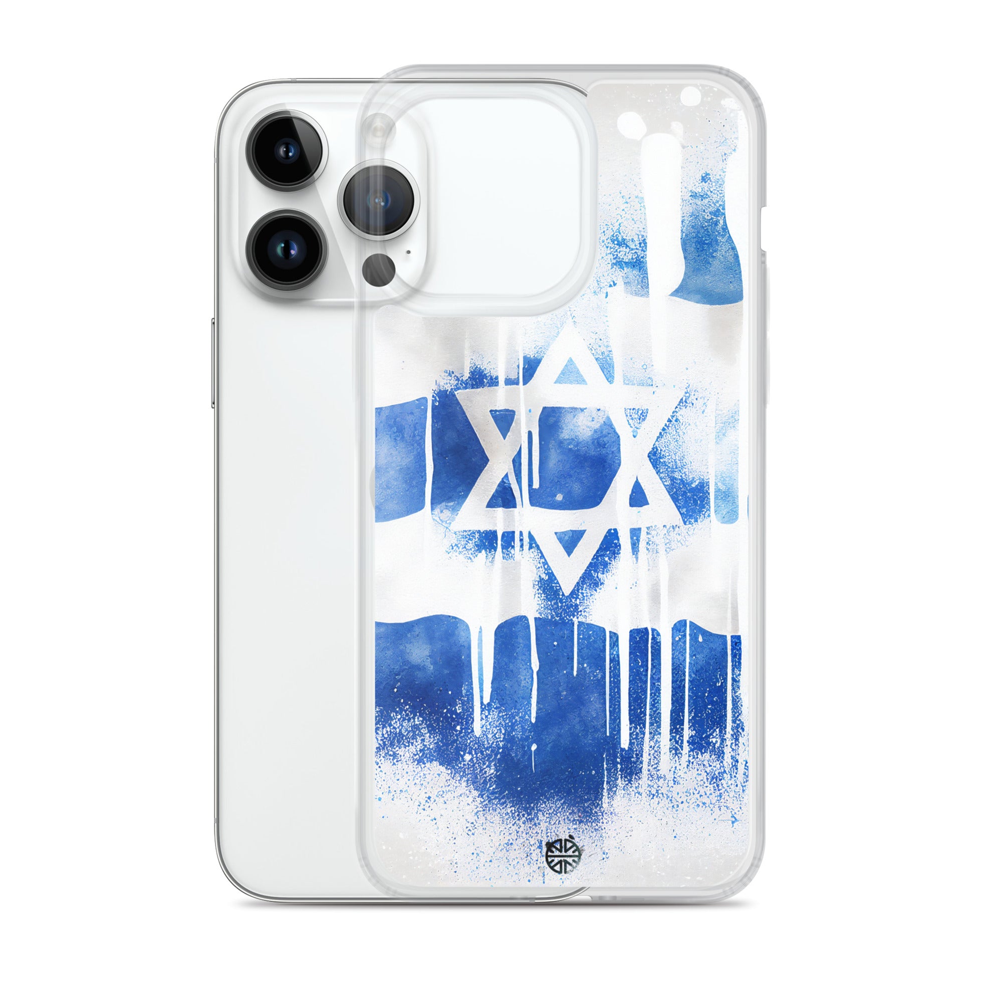 Clear Case for iPhone®| Eternal Support | Israel Flag Splash Smartphone Cover | FREE Shipping Worldwide!