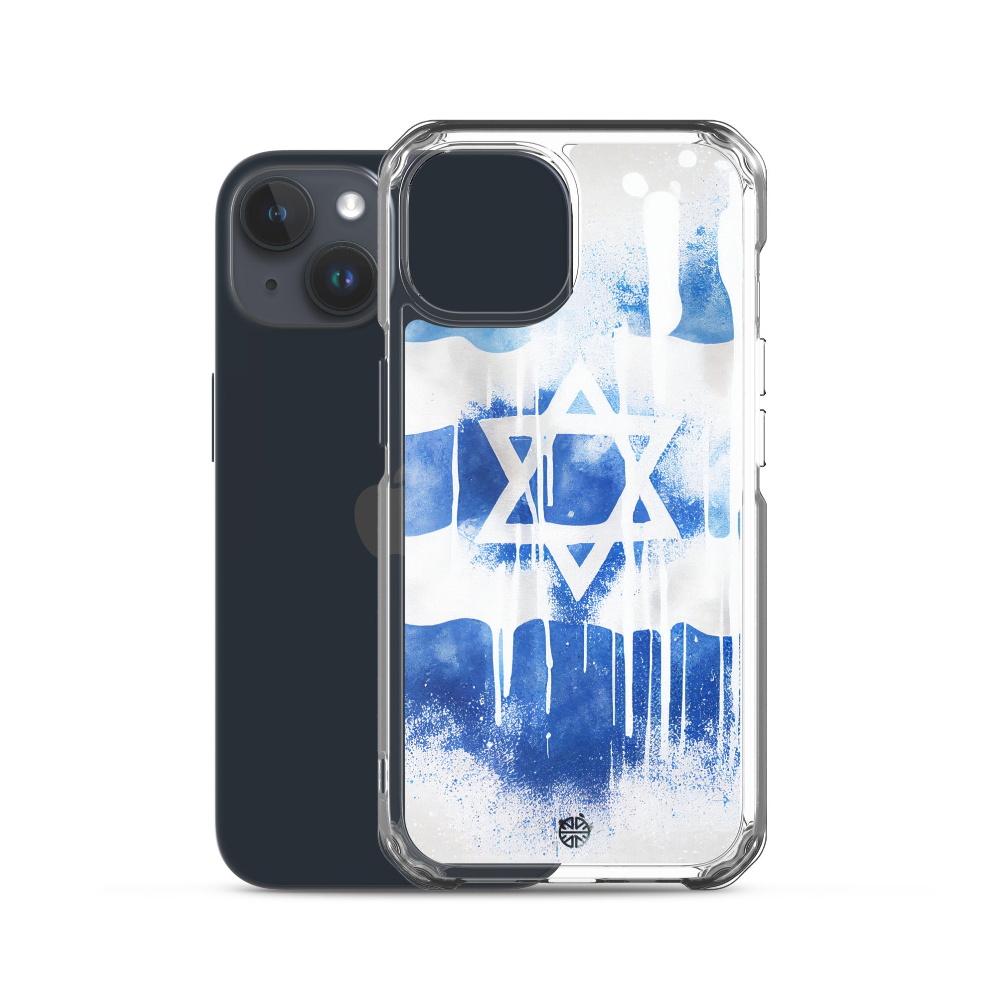 Clear Case for iPhone®| Eternal Support | Israel Flag Splash Smartphone Cover | FREE Shipping Worldwide!