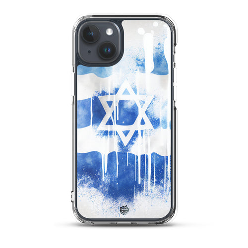 Clear Case for iPhone®| Eternal Support | Israel Flag Splash Smartphone Cover | FREE Shipping Worldwide!