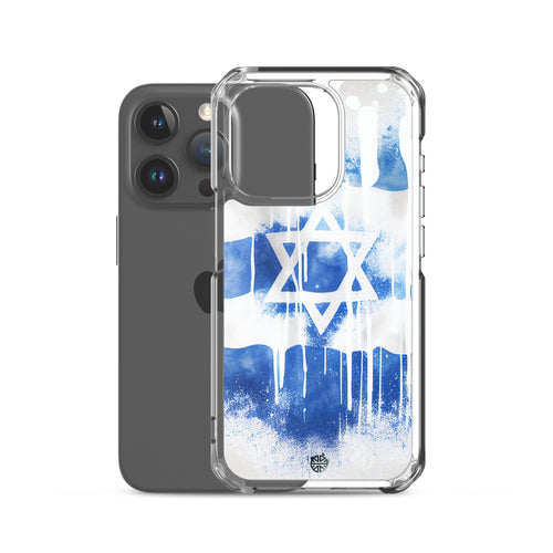 Clear Case for iPhone®| Eternal Support | Israel Flag Splash Smartphone Cover | FREE Shipping Worldwide!