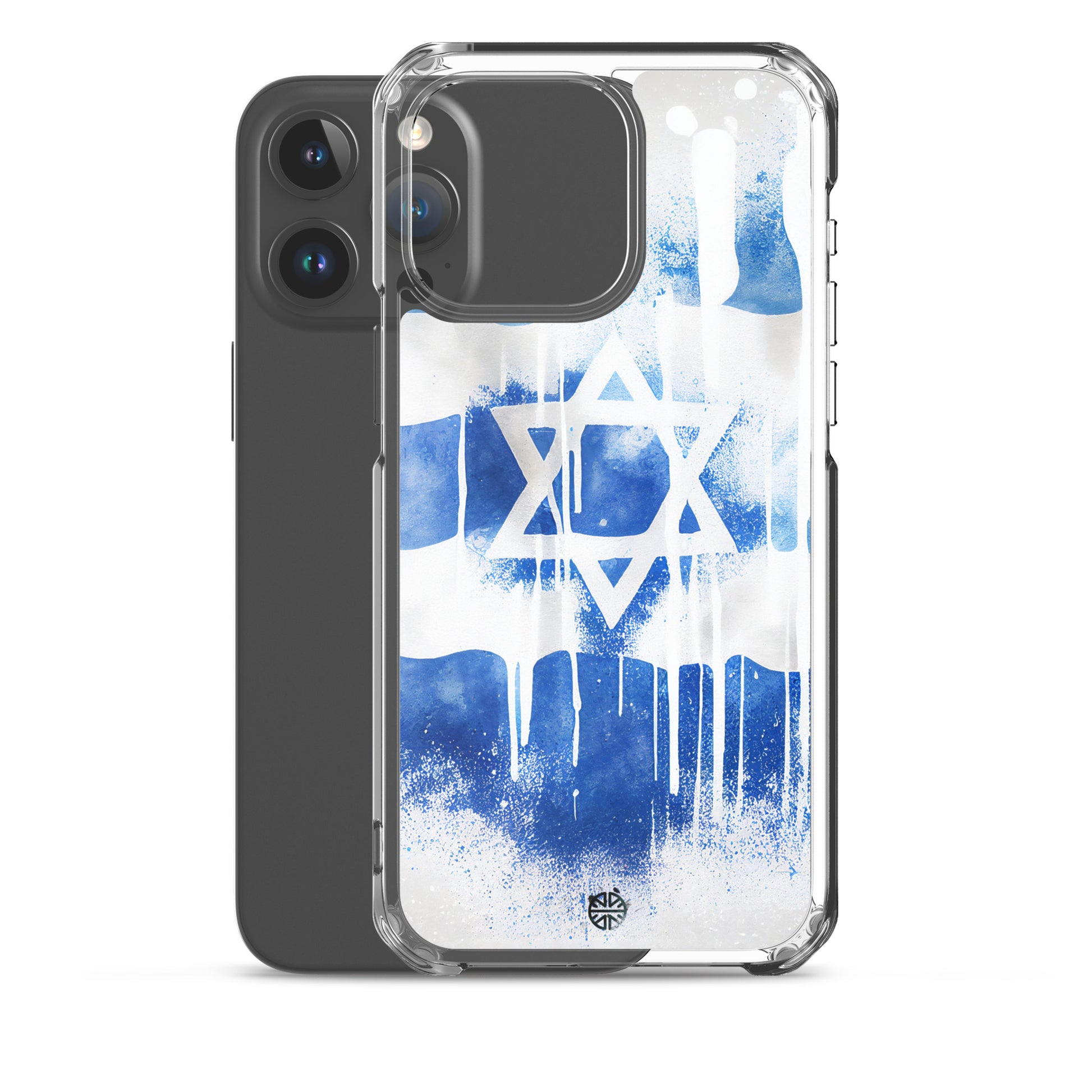 Clear Case for iPhone®| Eternal Support | Israel Flag Splash Smartphone Cover | FREE Shipping Worldwide!