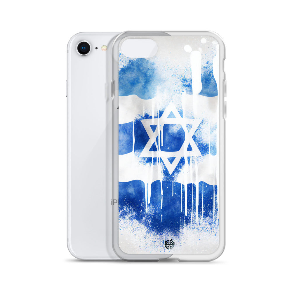 Clear Case for iPhone®| Eternal Support | Israel Flag Splash Smartphone Cover | FREE Shipping Worldwide!