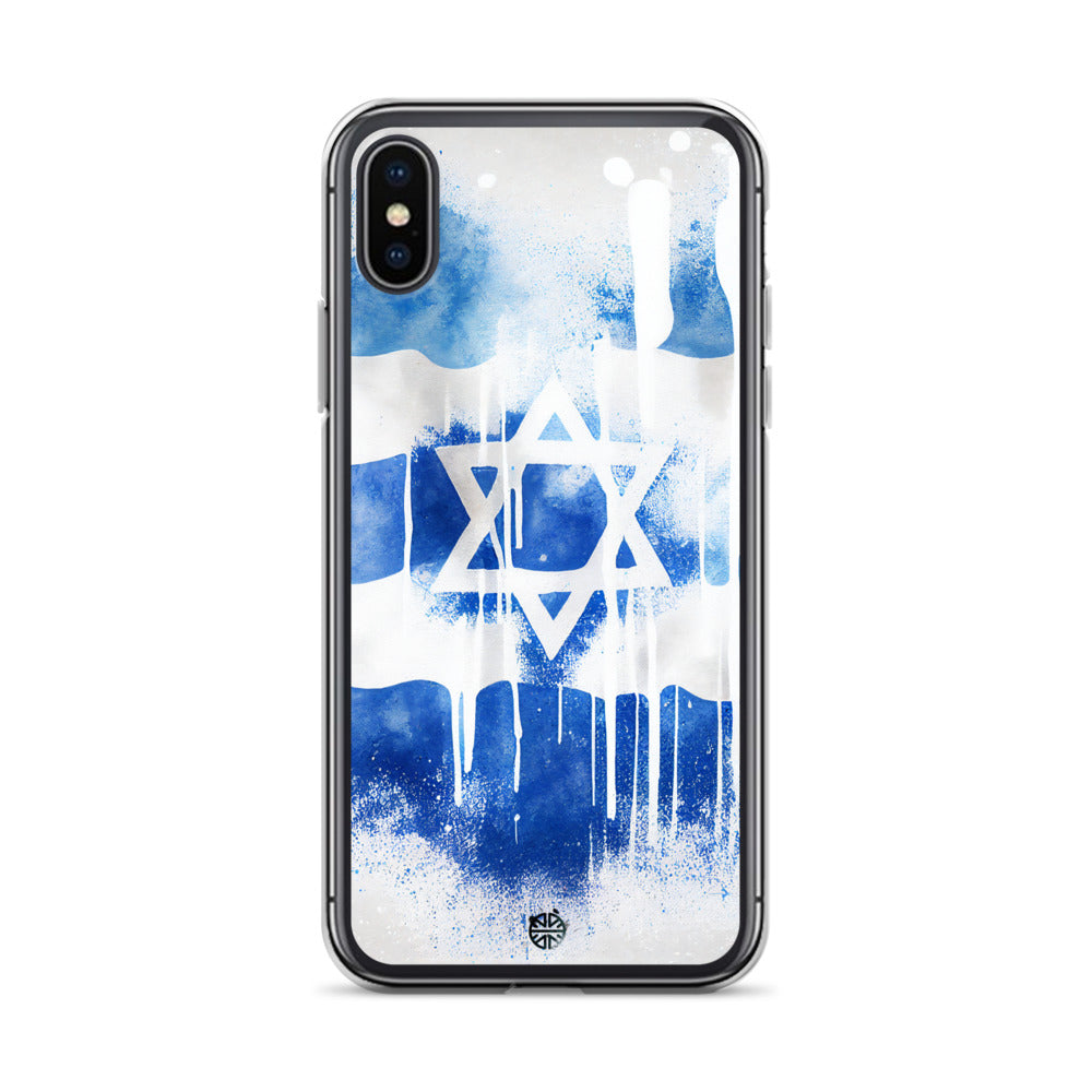 Clear Case for iPhone®| Eternal Support | Israel Flag Splash Smartphone Cover | FREE Shipping Worldwide!