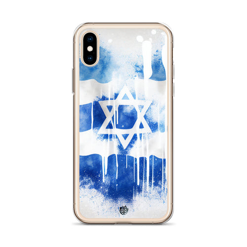 Clear Case for iPhone®| Eternal Support | Israel Flag Splash Smartphone Cover | FREE Shipping Worldwide!