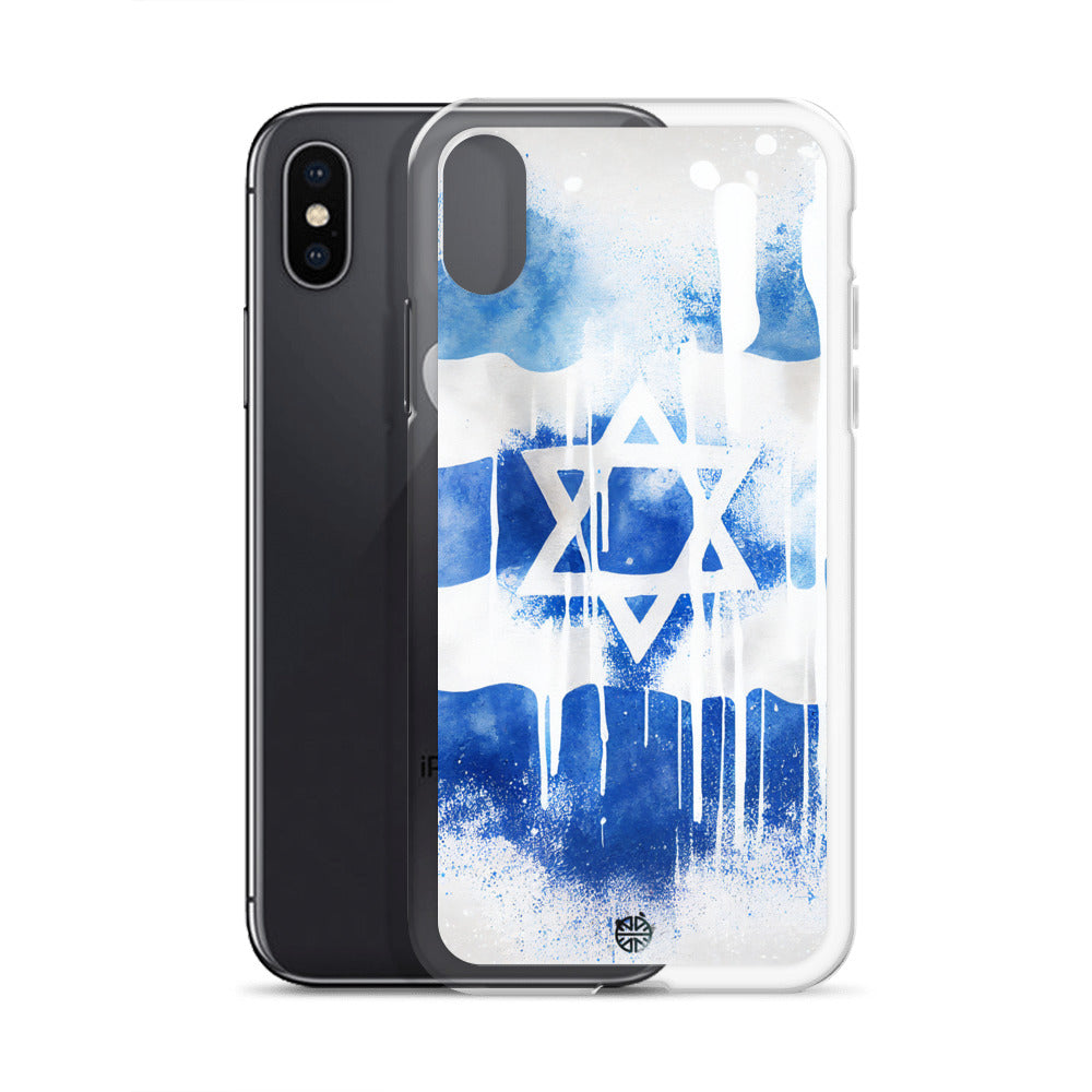 Clear Case for iPhone®| Eternal Support | Israel Flag Splash Smartphone Cover | FREE Shipping Worldwide!