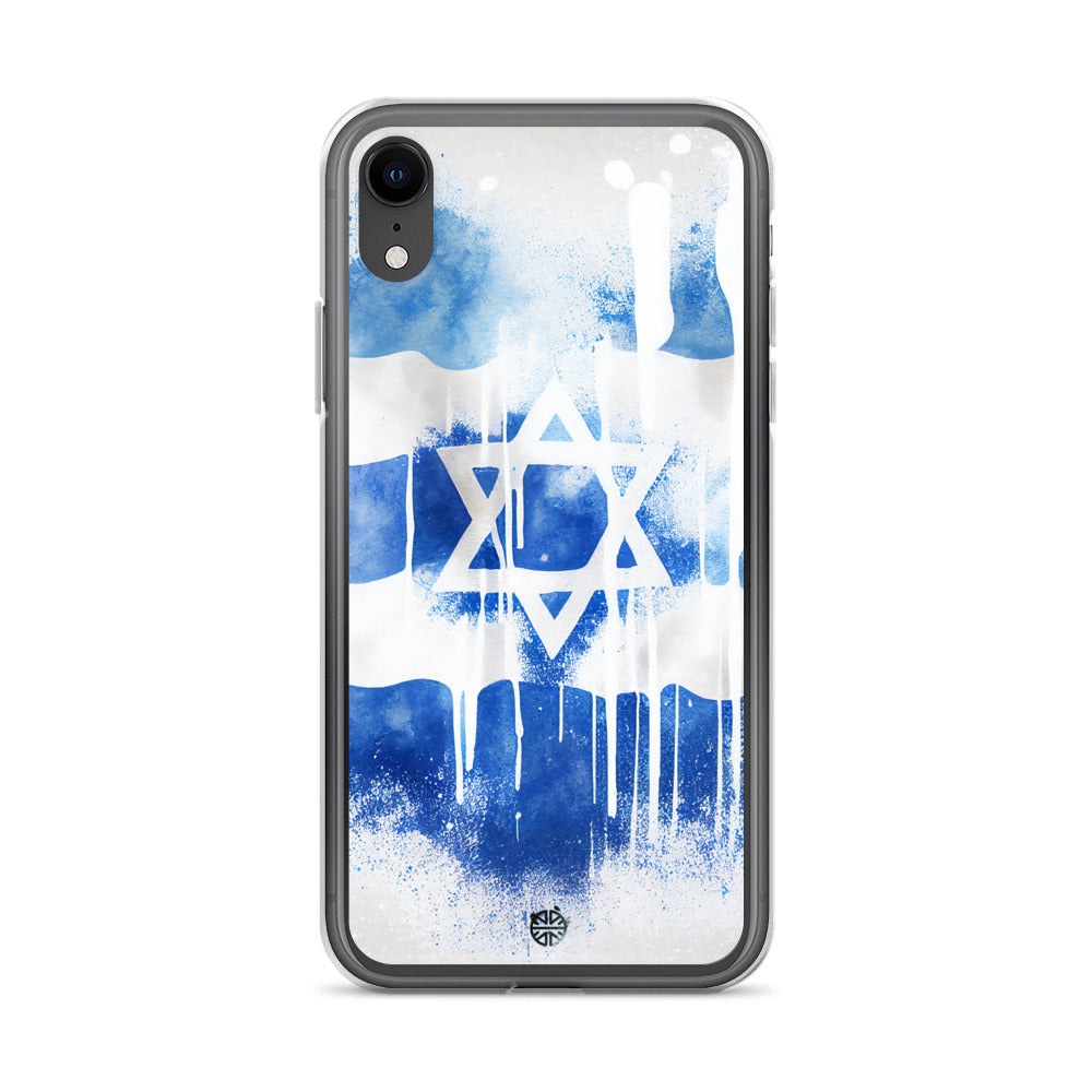 Clear Case for iPhone®| Eternal Support | Israel Flag Splash Smartphone Cover | FREE Shipping Worldwide!