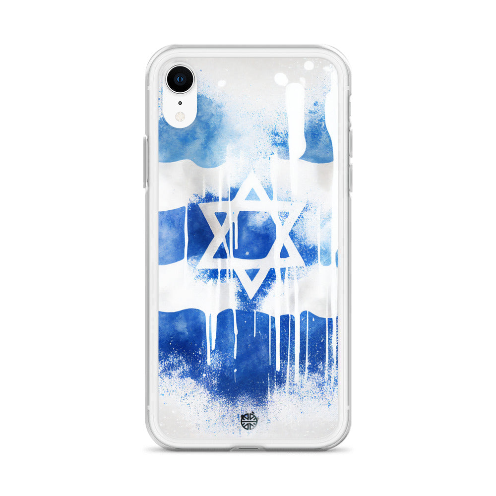 Clear Case for iPhone®| Eternal Support | Israel Flag Splash Smartphone Cover | FREE Shipping Worldwide!