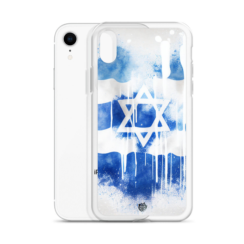 Clear Case for iPhone®| Eternal Support | Israel Flag Splash Smartphone Cover | FREE Shipping Worldwide!