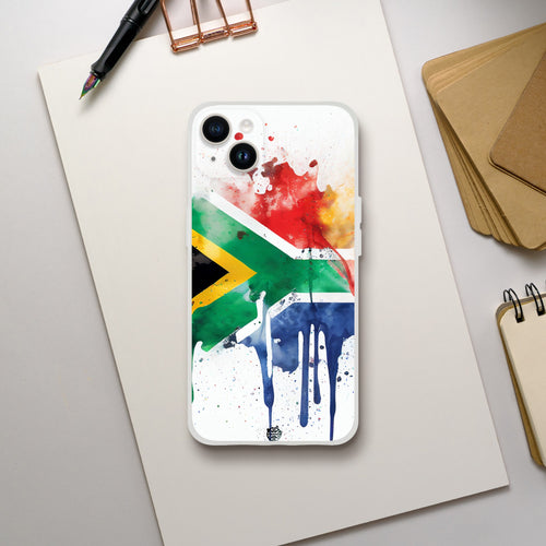 South African Flag Splash: Vibrant Flexi Smartphone Case