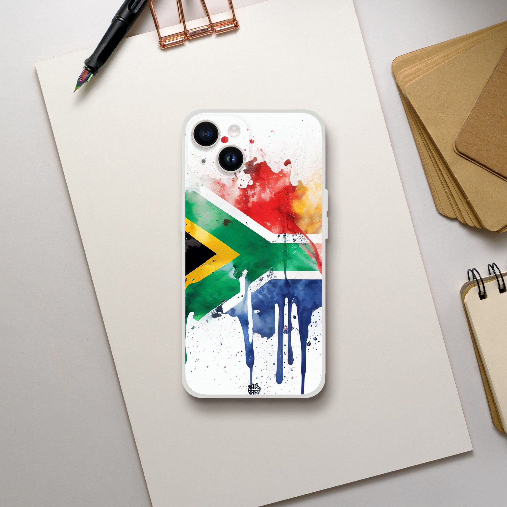 South African Flag Splash: Vibrant Flexi Smartphone Case