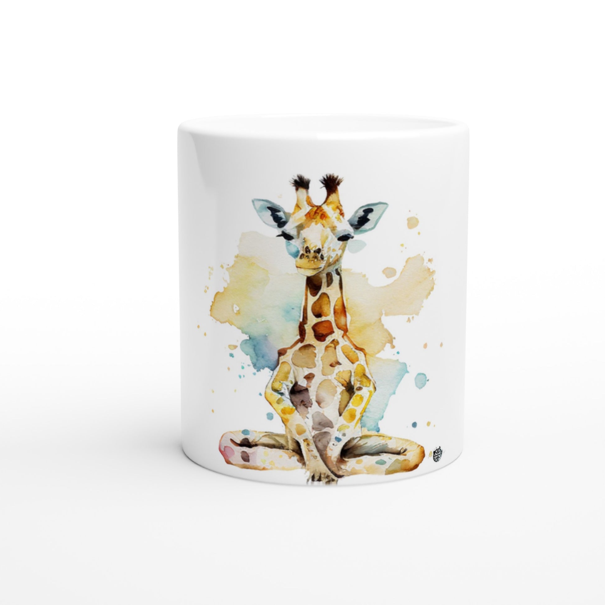 Zen Giraffe // Yoga Pose Lotus Illustrated Mug: Serene Sipper