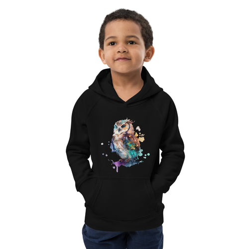 Colorful Owl of Wisdom Kids Hoodie: Where Wisdom Meets Style