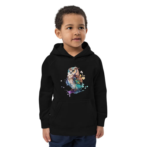 Colorful Owl of Wisdom Kids Hoodie: Where Wisdom Meets Style