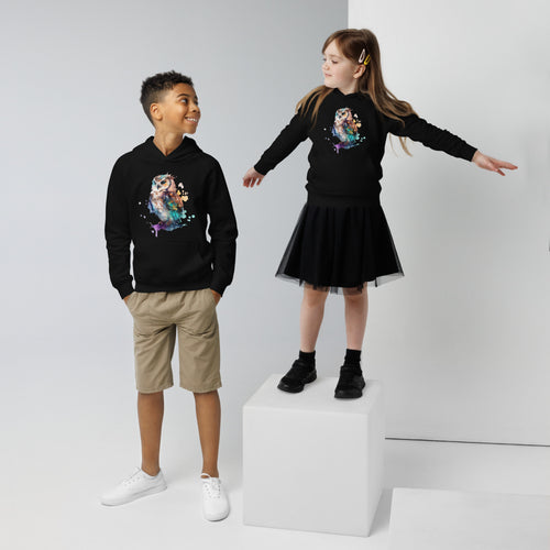 Colorful Owl of Wisdom Kids Hoodie: Where Wisdom Meets Style