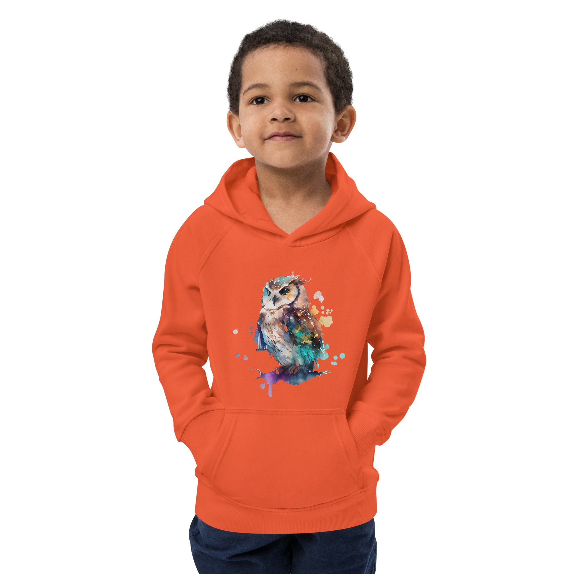 Colorful Owl of Wisdom Kids Hoodie: Where Wisdom Meets Style