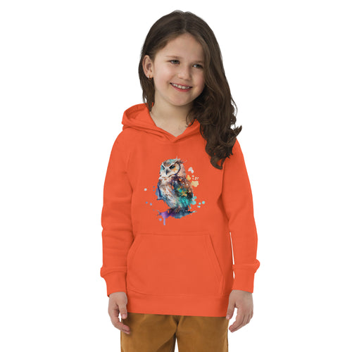 Colorful Owl of Wisdom Kids Hoodie: Where Wisdom Meets Style