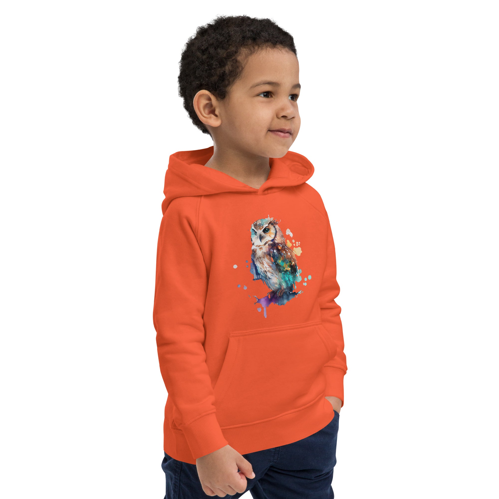 Colorful Owl of Wisdom Kids Hoodie: Where Wisdom Meets Style