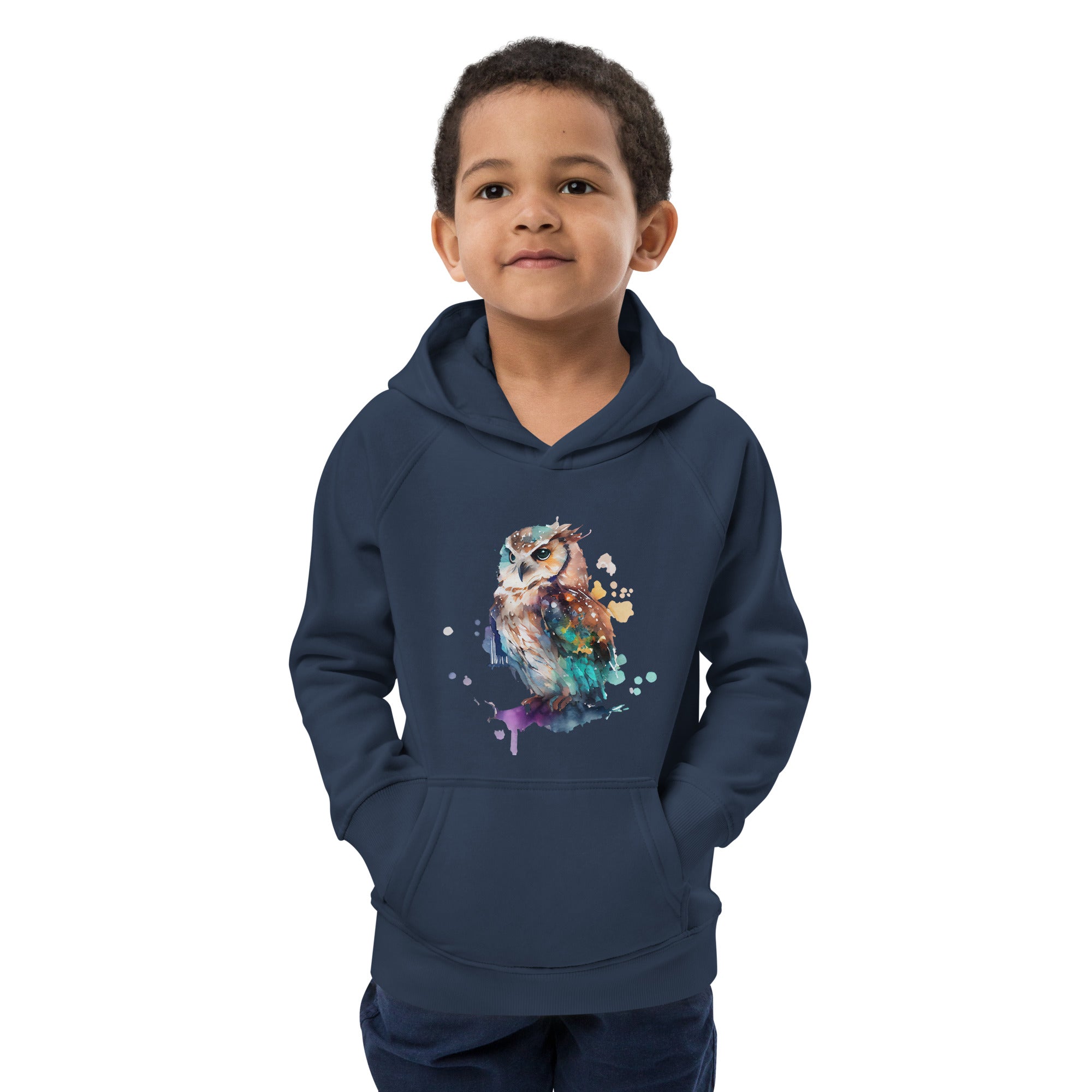 Colorful Owl of Wisdom Kids Hoodie: Where Wisdom Meets Style