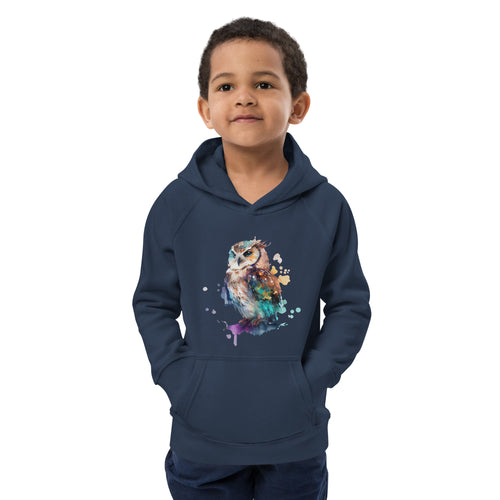 Colorful Owl of Wisdom Kids Hoodie: Where Wisdom Meets Style