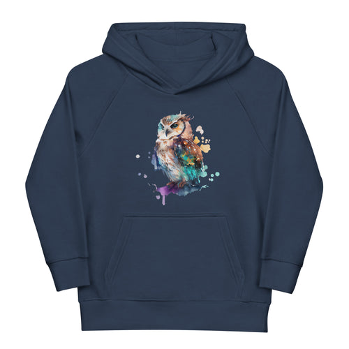 Colorful Owl of Wisdom Kids Hoodie: Where Wisdom Meets Style