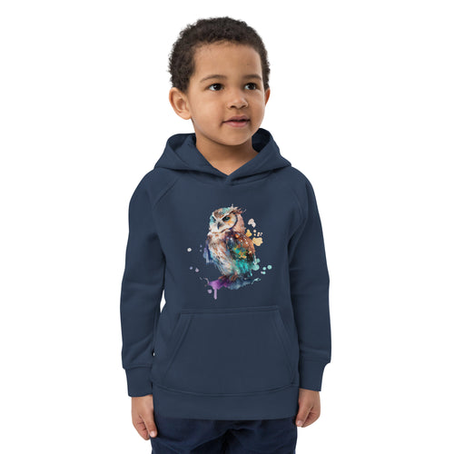 Colorful Owl of Wisdom Kids Hoodie: Where Wisdom Meets Style