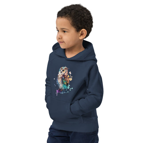 Colorful Owl of Wisdom Kids Hoodie: Where Wisdom Meets Style