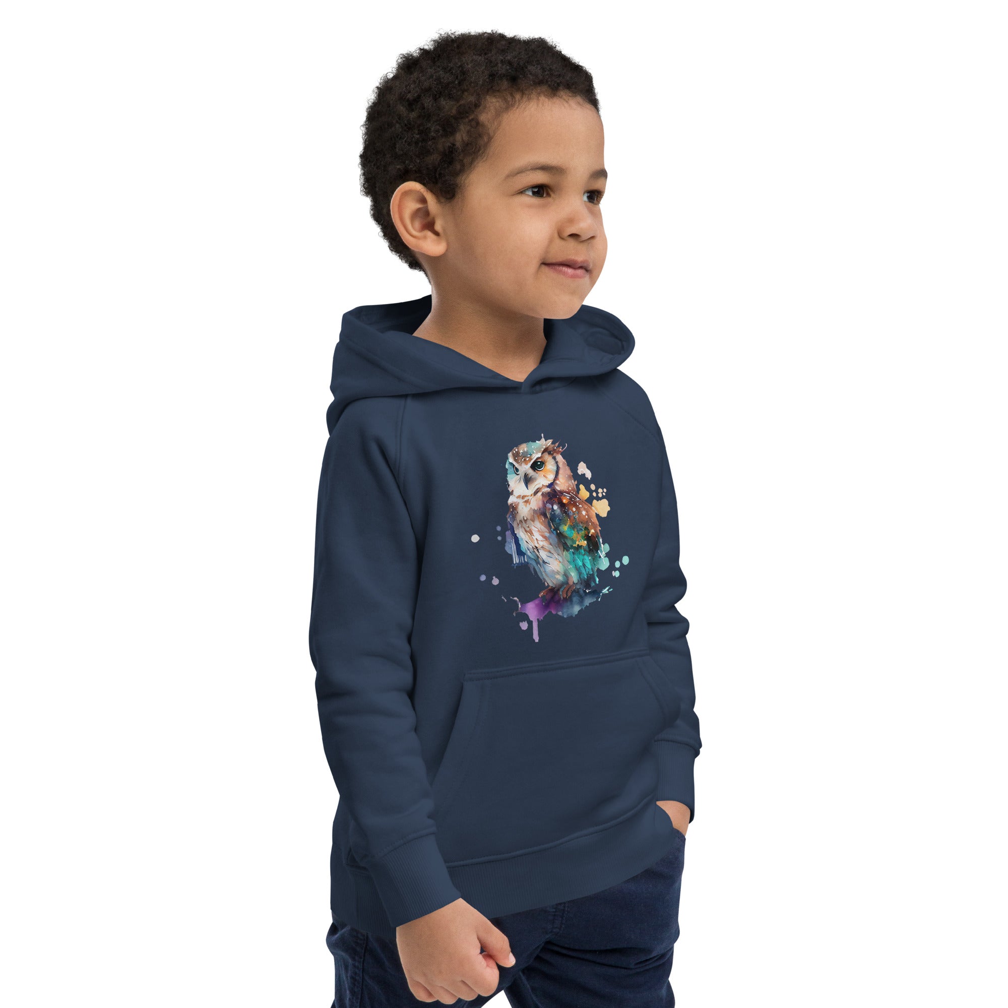 Colorful Owl of Wisdom Kids Hoodie: Where Wisdom Meets Style