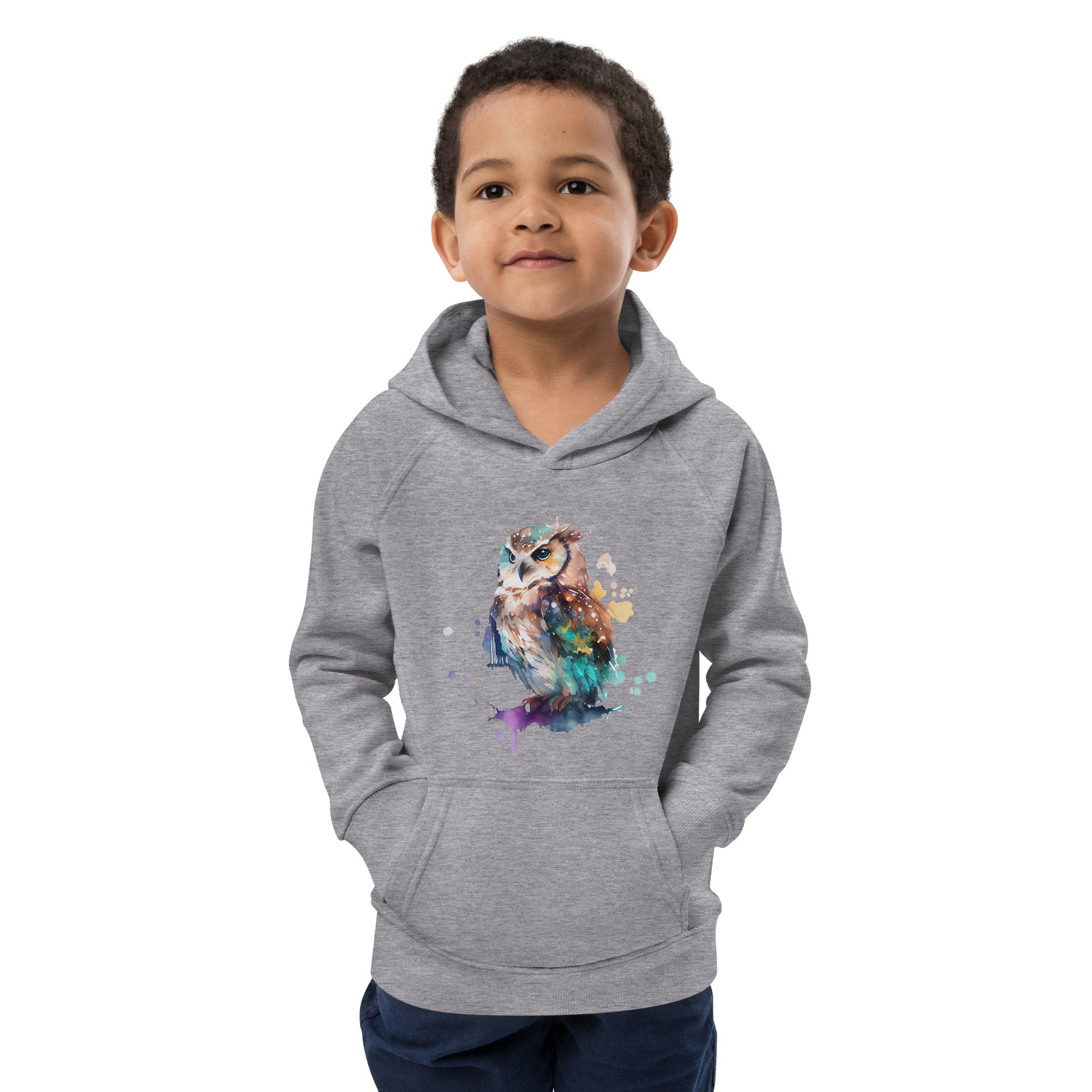 Colorful Owl of Wisdom Kids Hoodie: Where Wisdom Meets Style