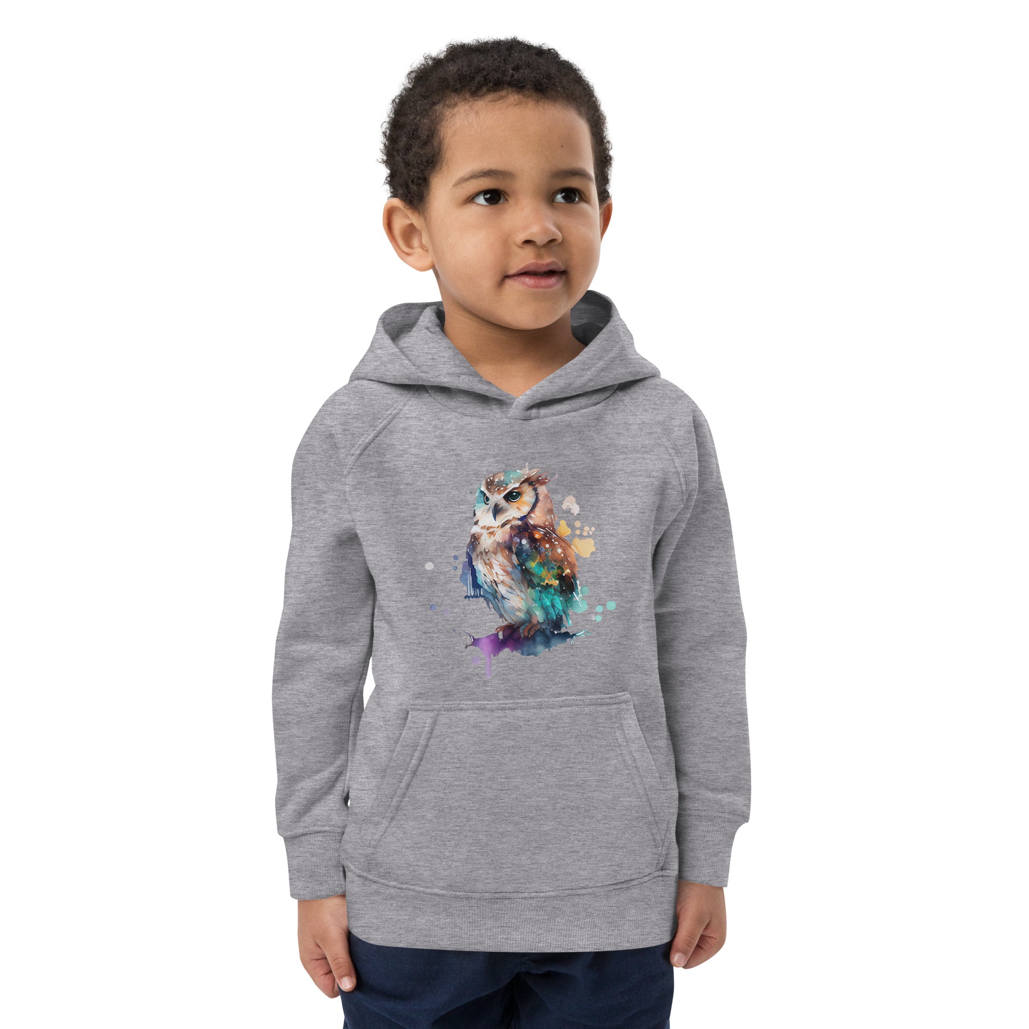 Colorful Owl of Wisdom Kids Hoodie: Where Wisdom Meets Style