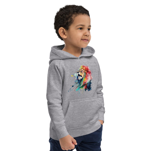 Colorful Splashy Lion Head Kids Hoodie: Roar into Style and Comfort