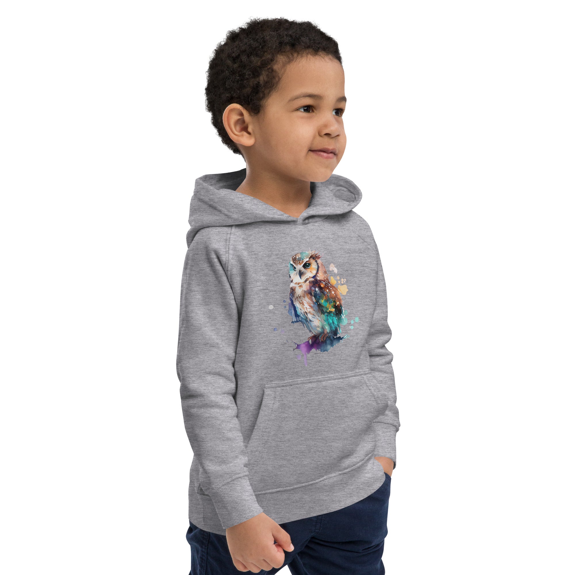 Colorful Owl of Wisdom Kids Hoodie: Where Wisdom Meets Style