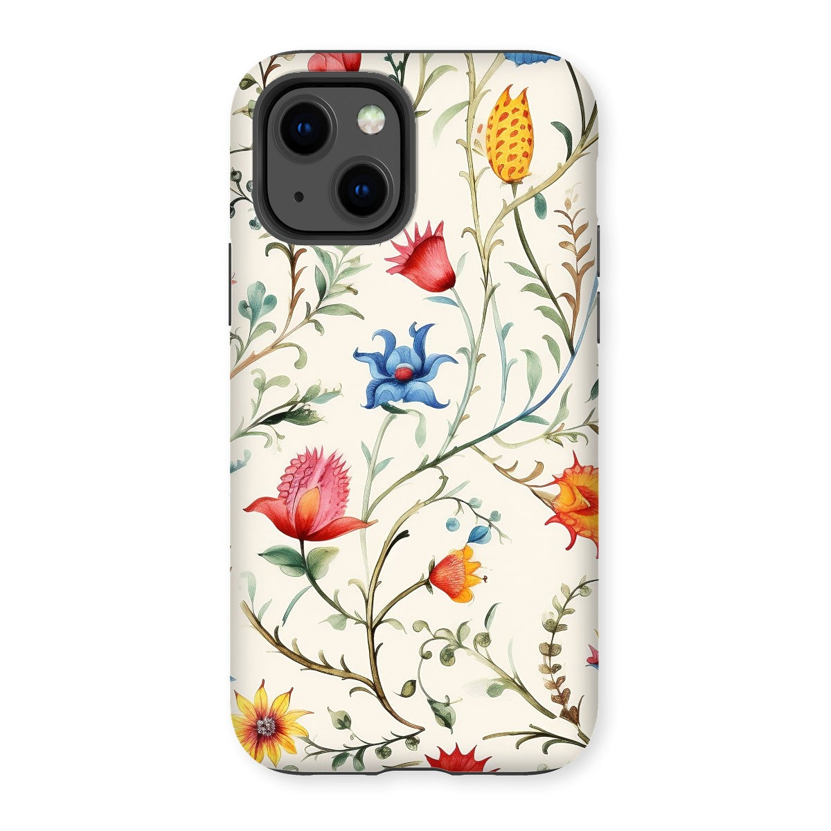 Mexican Floral Elegance Tough Phone Case: Protect in Style!