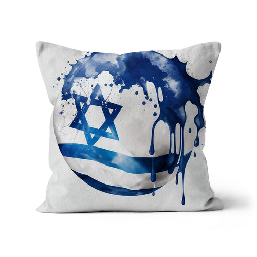 Israeli Spirit Embrace // Vibrant Flag Art Cushion – A Cozy Hug of National Pride and Modern Design!