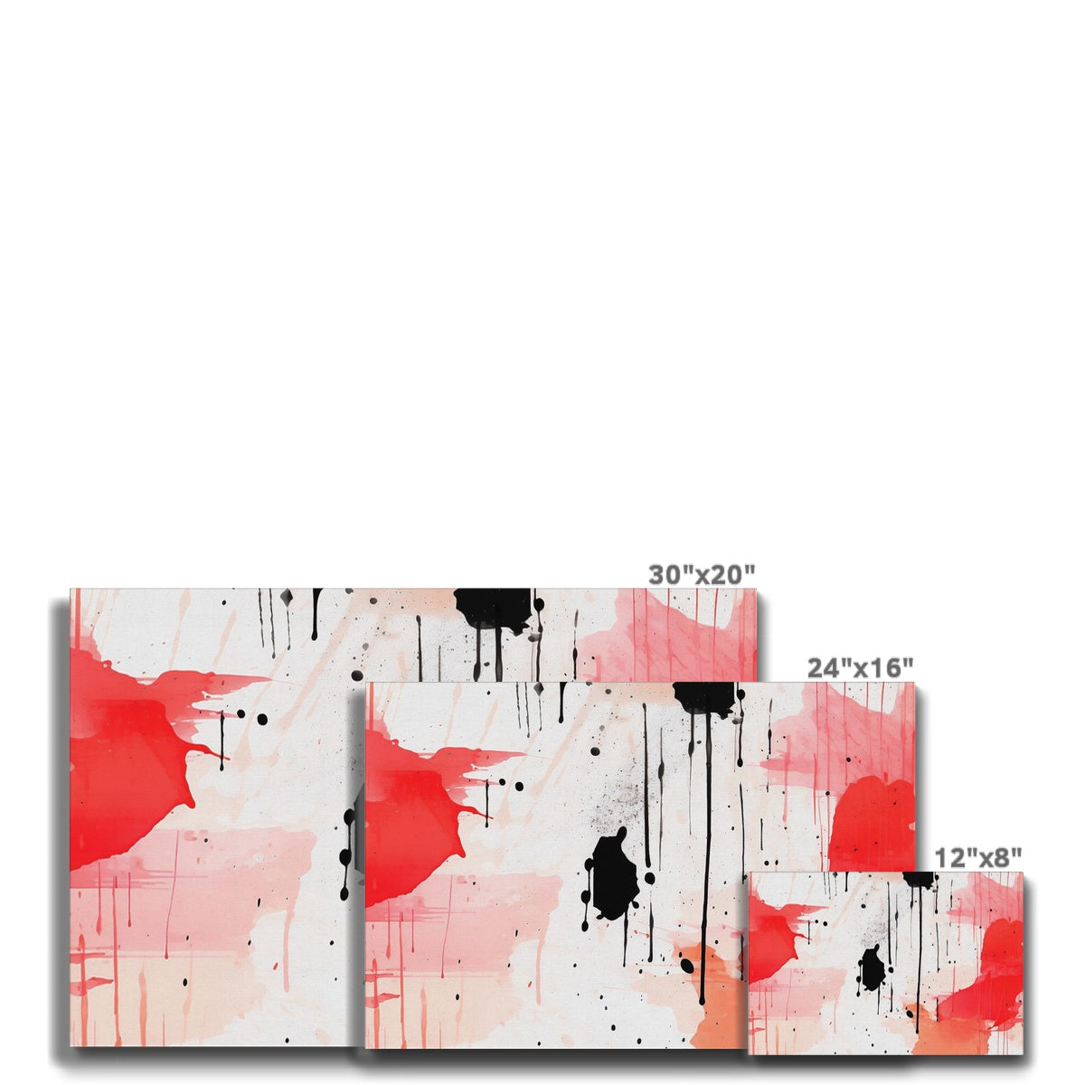 Red Splasher Eco Canvas: A Tapestry of Red in Your Space!