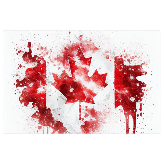 Canadian Ice Blaze: Splashy Flag Design for the Hockey Enthusiast