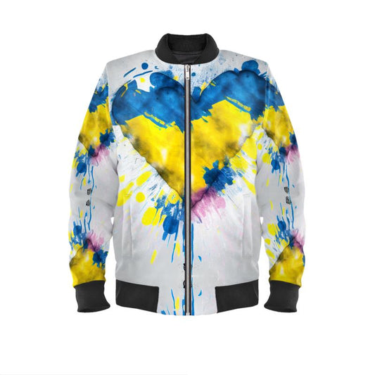 Love Ukraine: Splash Design Men's Bomber Jacket