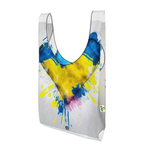 Love Ukraine: Heart Splash Shopping Bag
