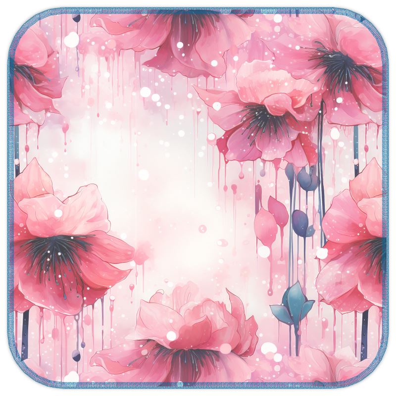 Quick-Dry Microfibre Towel: Floral Red Splash Design in Four Sizes