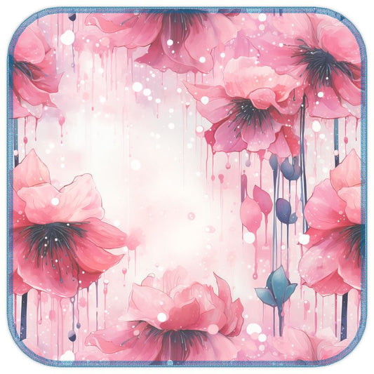Quick-Dry Microfibre Towel: Floral Red Splash Design in Four Sizes