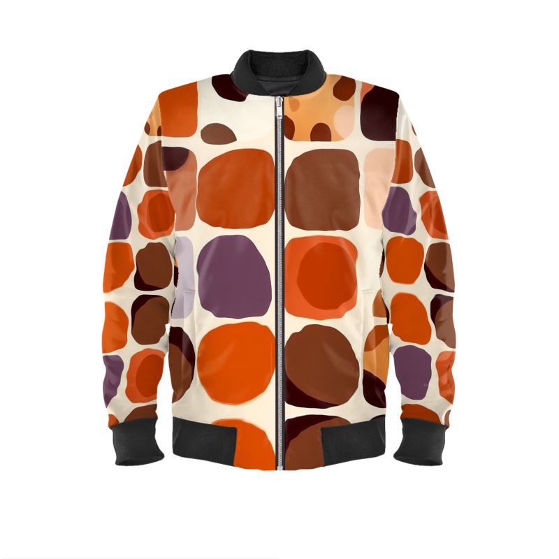 Retro Radiance // Vibrant 70s Patterned Bomber Jacket - Wear the Groovy Past!