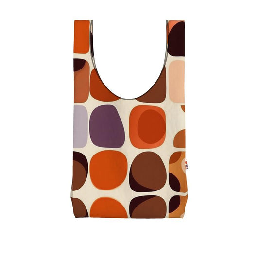 Groovy Groceries // Vibrant 70s Geometric Shopping Bag - Retro Style on the Go!